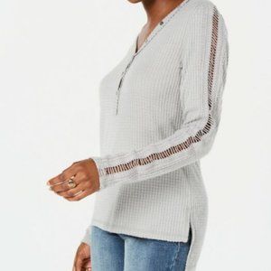 American Rag Juniors' Henley Top - NWT- Large